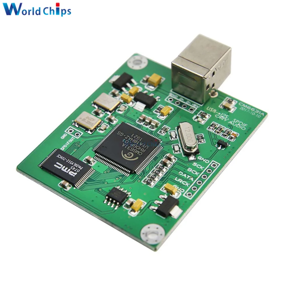 CM6631A цифровой интерфейс 24 бит/192 кГц USB в коаксиальное Оптическое волокно SPDIF I2S