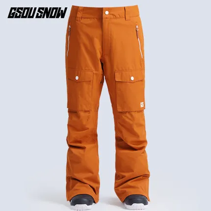 GSOU SNOW Men Ski Pant Snowboard Trouser Winter Windproof Waterproof Outdoor Sport Wear Pocket Style Super Warm Skiing | Спорт и
