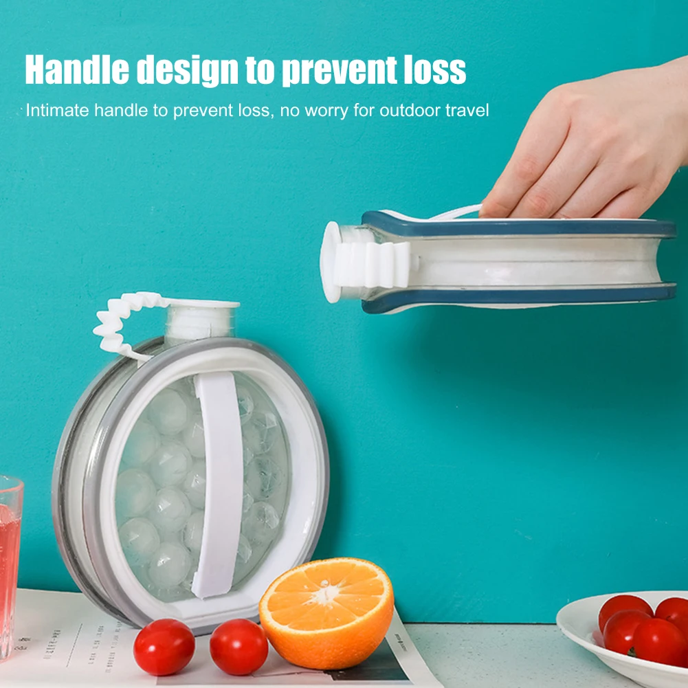 

2 in1 DIY Ice Cube Maker Kettle Form for Whiskey Cocktail DIY Ice Ball Maker Refrigerator Silica Gel Artifact Ice Maker