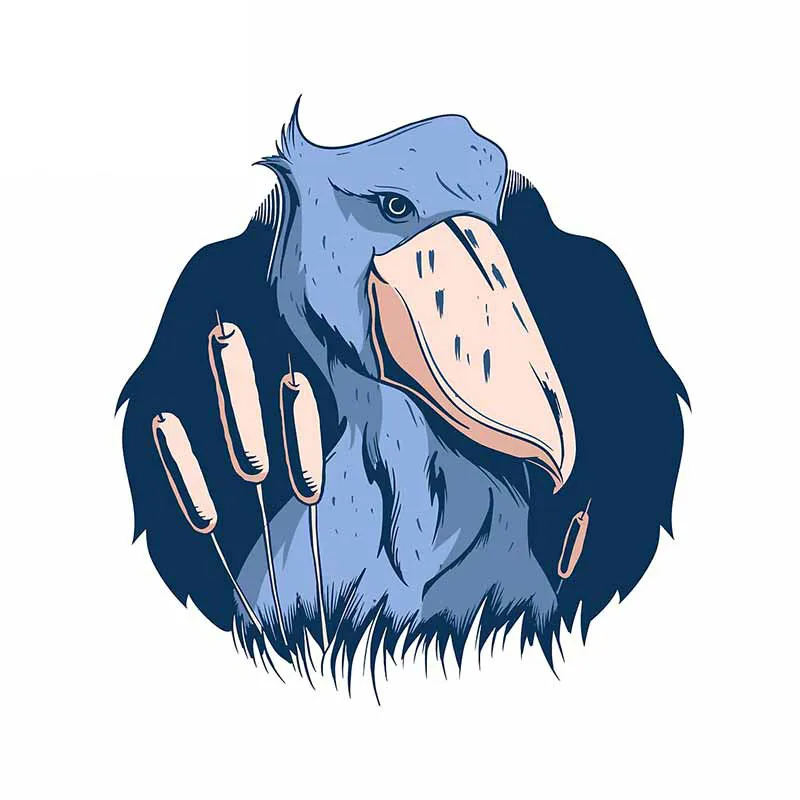 

Мультяшная Автомобильная наклейка Shoebill, аксессуары, автомобильное окно, автомобильный Стайлинг, наклейка из ПВХ, 13 см * 12 см, защита от царап...