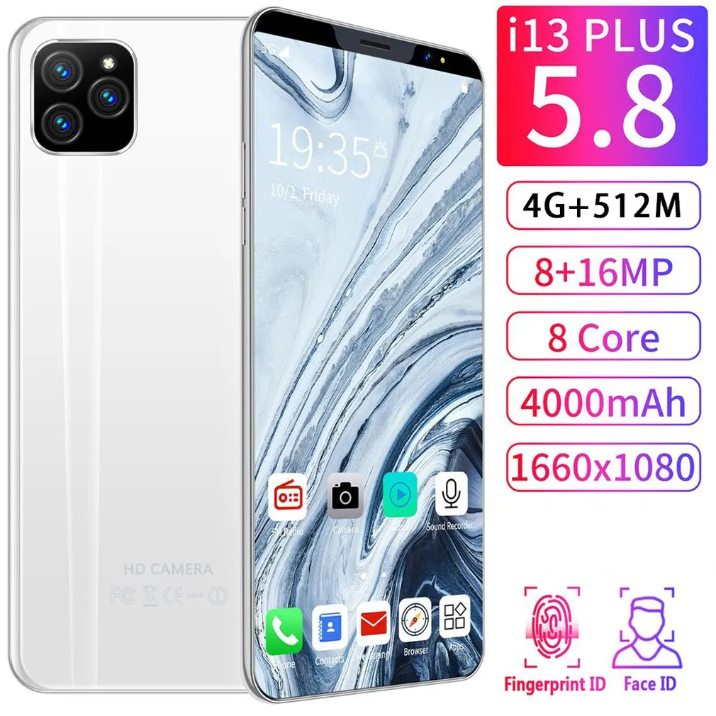 P33 5.8 Inch 3G Smart Phone 512Mb 4G 8MP 16MP Camera Zero-Light Face Recognition Real Fingerprint Unlock Phones | Обустройство дома
