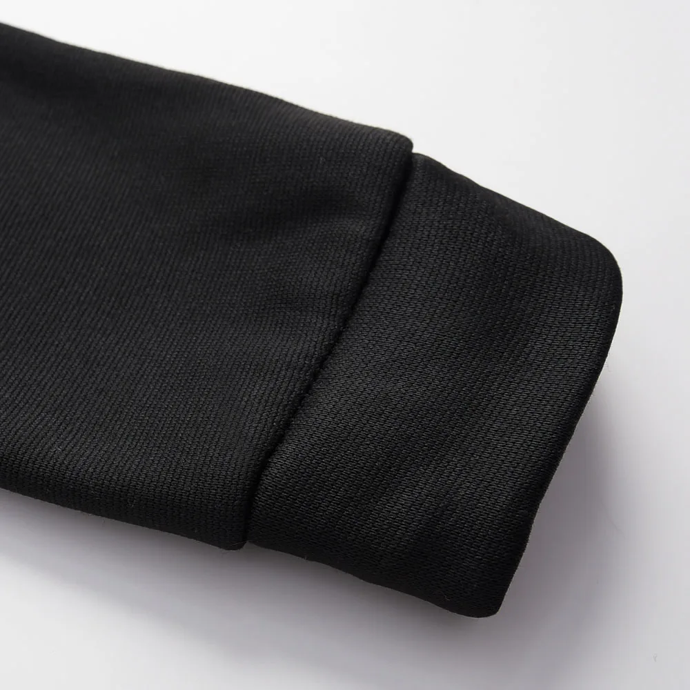 Классический черный женский свитер с буквенным принтом круглый вырез длинный