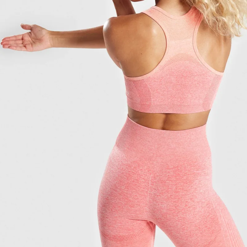

Gym Seamless Yoga Set Fitness Clothing Workout Clothes Women Gradient Crop Top Sports Bra High Waist Leggings Sport Suit Female