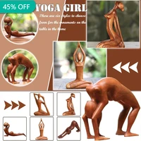yoga pose statue figurine resin human figure sculpture table centerpiece decoration for home office