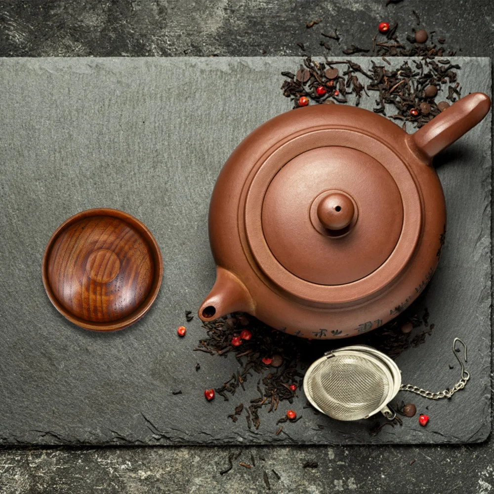 

1 Set Tea Cup Ceramic Teapot Classic Wood Design Teapot Retro Tea Set Tea Ware