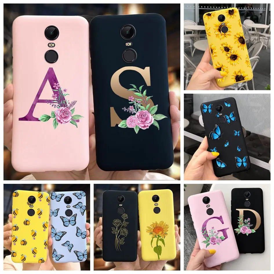 Силиконовый мягкий чехол для Xiaomi Redmi 5 Plus Redmi5 Note 5A Note5A Prime с нарисованными буквами Xiomi чехлы|Сумки телефона| |