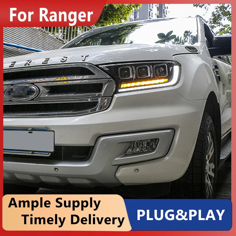 2 шт. Автомобильные светодиодные фары для Ford Ranger Everest T6 FL T7 T8 Raptor 3