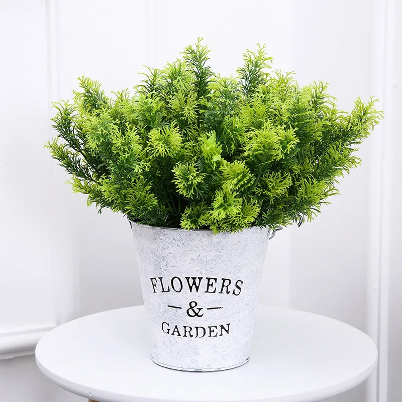 7 вилок зеленые пластиковые искусственные растения имитация травы башня