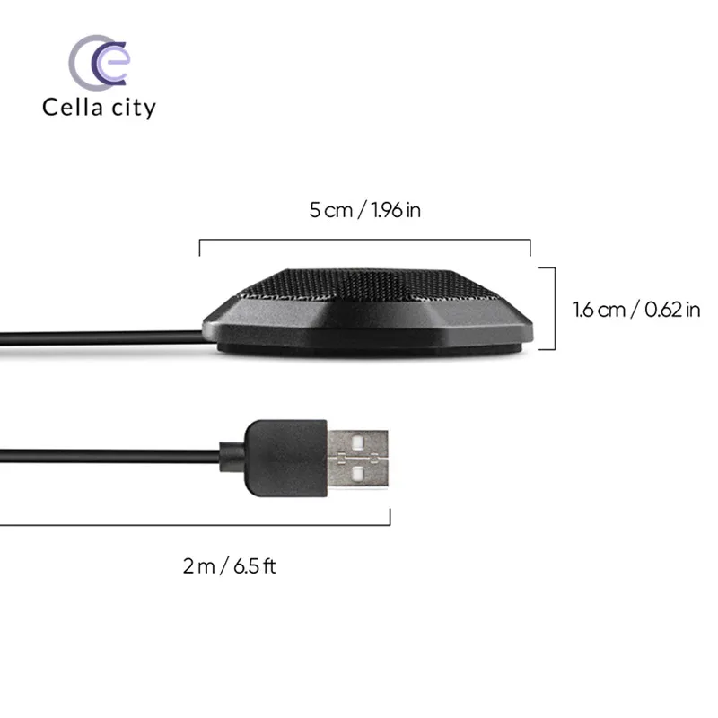 Conference Condenser Microphone Y01b Desktop Recording Noise Reduction 360 Degree Pickup USB Omnidirectional | Электроника