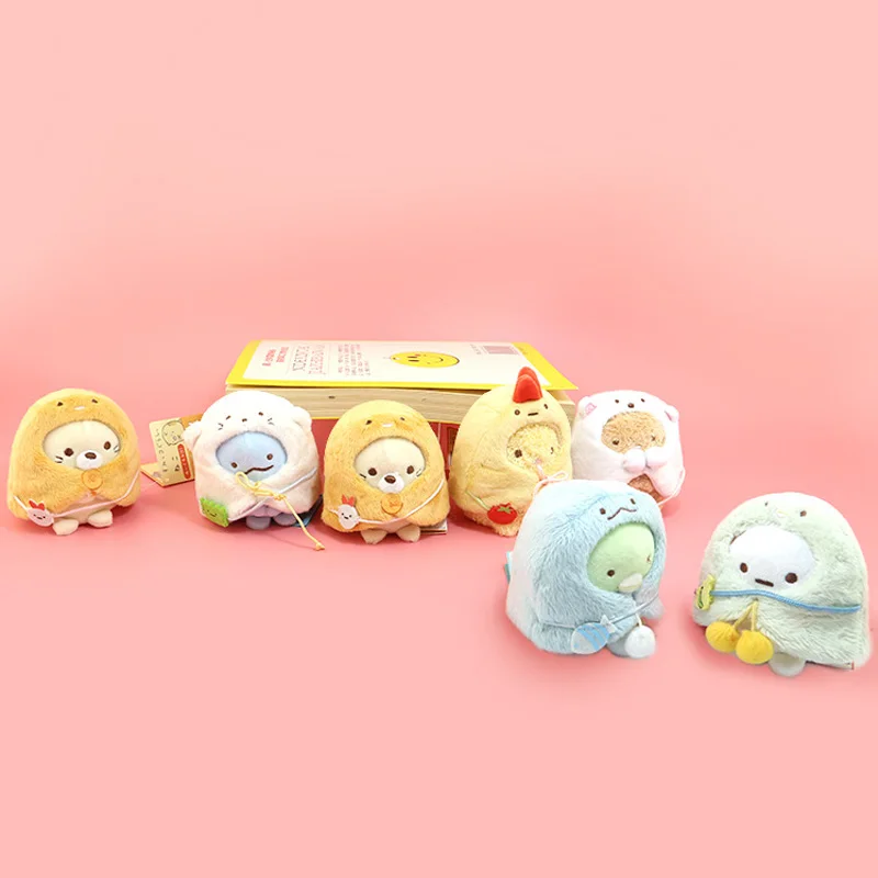 Sumikko гураши со съемной накидкой плюшевые игрушки Peluche мягкие куклы игрушки Детский подарок Juguetes брелок орнамент ключ кулон