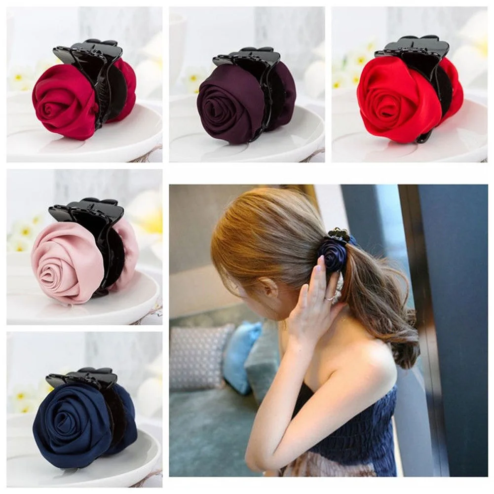 

Fashion Hair Clip Barrette Rose Hair Claws Clips Hair Crab Clamp Hairpin Headwear For Women Korean Hair Styling Accessorie