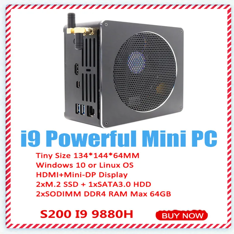 Игровой мини ПК EGLOBAL Top 8 ядер 16 нитей Nuc Win10 Pro Wi Fi AC BT 4K с процессором Minipc Max 64 ГБ