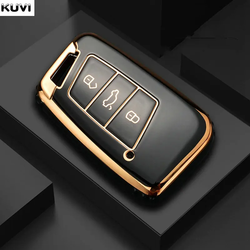 Новинка ТПУ чехол для автомобильного ключа VW Volkseagen Passat B8 Magotan Skoda Superb A7 Kodiaq сиденья