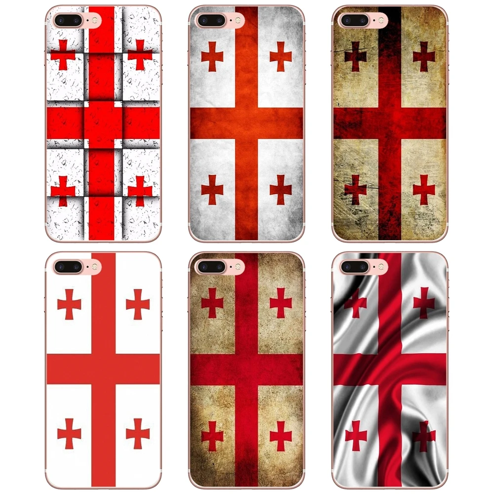 

Silicone Phone Case GE Georgia Grunge Flag Banner For iPhone 10 11 12 13 Mini Pro 4S 5S SE 5C 6 6S 7 8 X XR XS Plus Max 2020