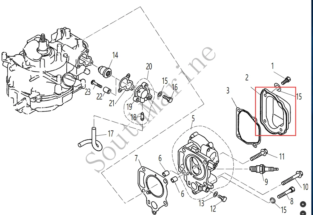 

Boat Motor F4-04000018 Cylinder head cover for Parsun HDX F4 F5 outboardmotor 4-stroke