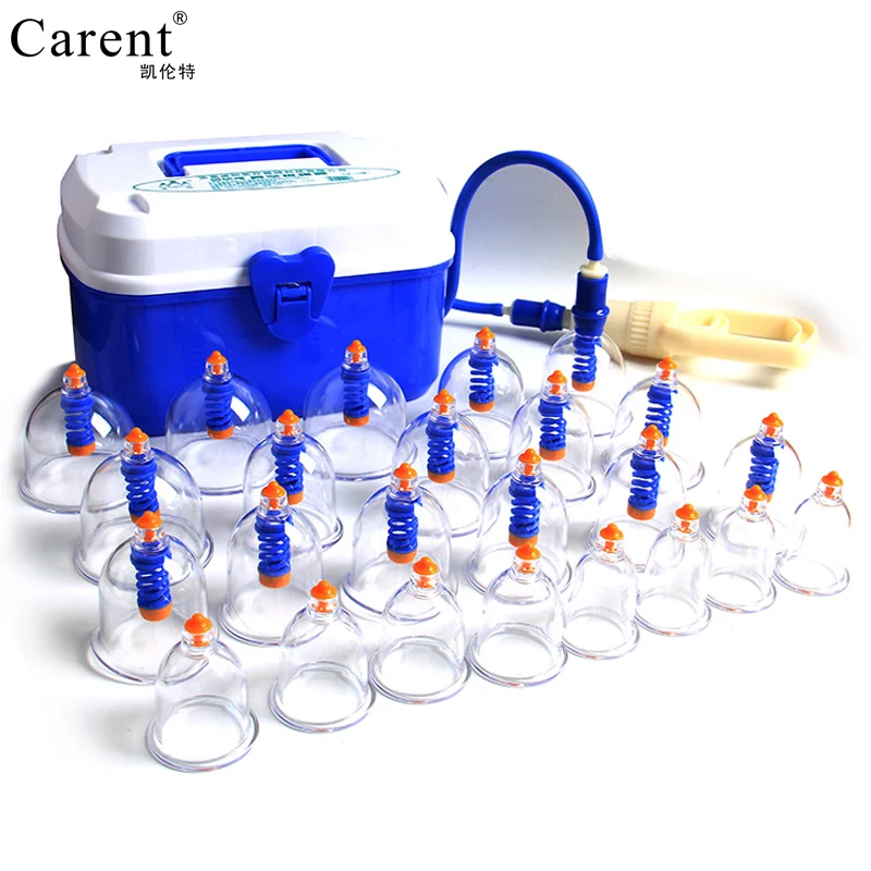 

Professional Suction Cup Therapy Effective Healthy 24 Cups Medical Vacuum Cupping Set Physical Therapy Device Body Massager Set