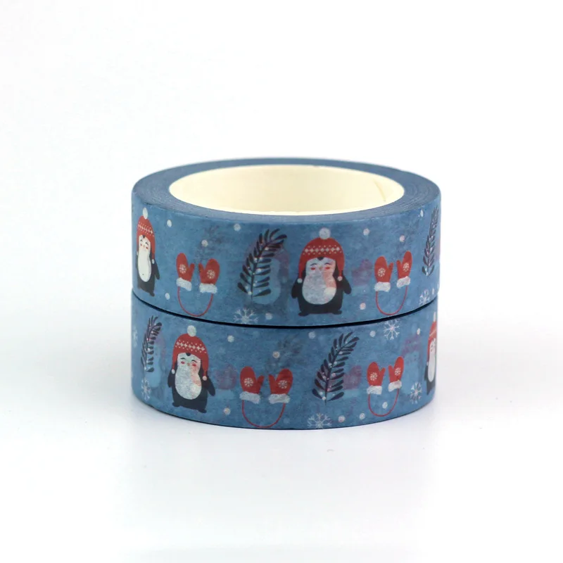 

10pcs/lot Cute Penguin Gloves Christmas Washi Tapes DIY Stickers Adhesive Masking Tape Kawaii Papeleria Bullet Journal Supplies