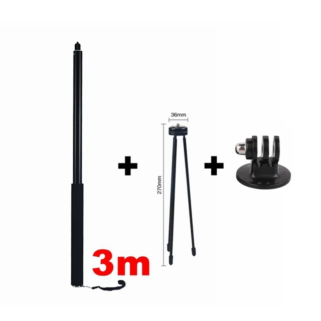 Оранжевый Для Insta360 one X 3M удлиняющий шест палка для селфи алюминиевый сплав Insta 360 One X монопод селфи палка панорамная камера аксессуары - Цвет: Оранжевый