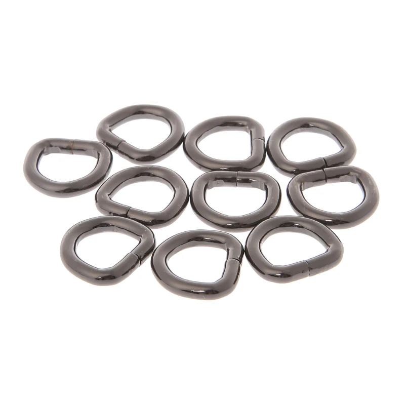 

10Pcs Metal D Ring Buckle Handbag Leather Bag Purse Strap Belt Web Clasp 12mm C90E