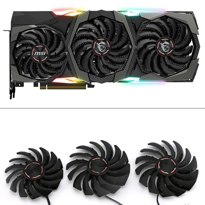 Новый оригинальный вентилятор для видеокарты ПК MSI RTX 2080 DUKE 2080Ti PLD09210B12HH PLD10010B12HH 4