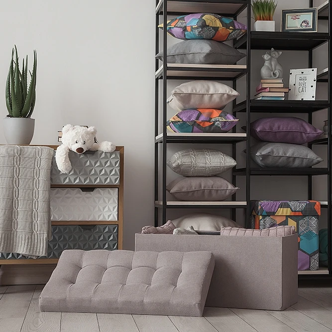 Пуф банкетка складной большой Дели Delicatex какао ящик для хранения детских игрушек