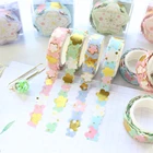 Domikee новая милая креативная полая Золотая фольга японская Васи-лента конфеты кавайная вишня цветение Журнал Планировщик дневник искусственная кожа