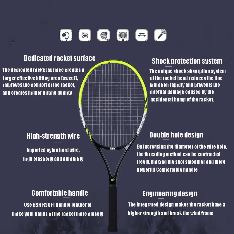 Теннисная ракетка L2 Grip 2021 углеродная композитная мужская и женская Ультра Легкая