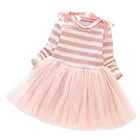 Кружевное Сетчатое платье для девочек; Весеннее бальное платье-пачка с цветочным рисунком; Повседневные Детские вечерние платья с длинными рукавами для дня рождения; Костюм принцессы; Детская одежда