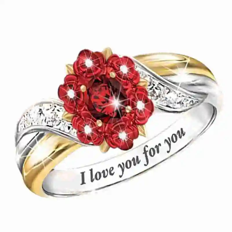 

New Wholesale Trendy Love promise ring Jewelry Top Flowers Special Ring Quality For Women Rose Retro Style Lady Finger Vint H4E5