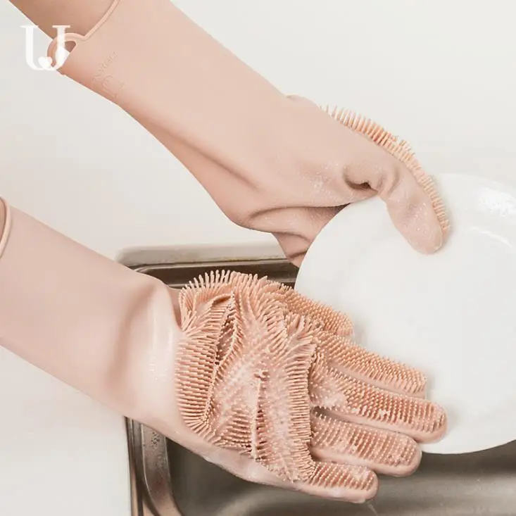 Силиконовые чистящие перчатки Xiaomi Mijia Magic Нескользящие изоляционные умные