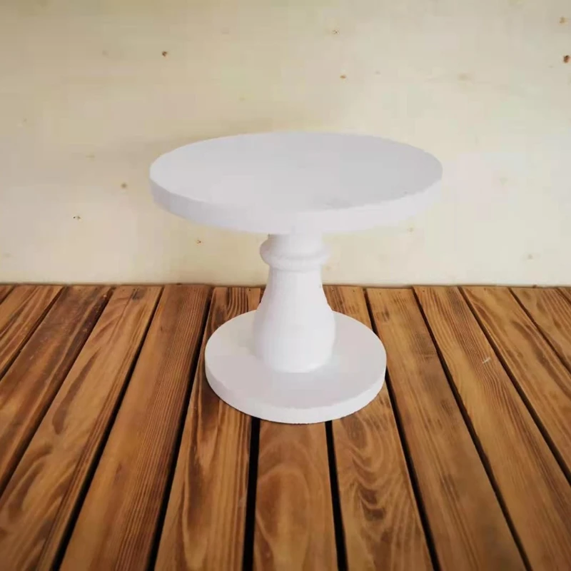 

Newborn Baby Photograph Props Mini Coffee Table Handmade Wooden Little Tea Desk H05C