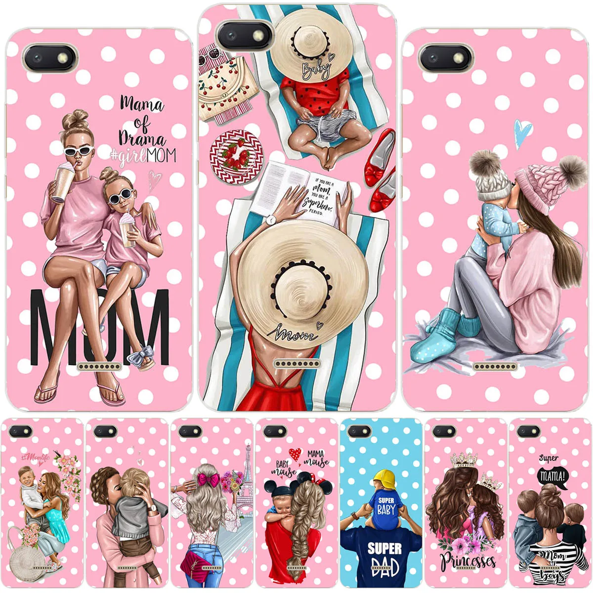 Модная одежда для детей, Детская мода I Love MaMa супер для мам и дочек, мягкий силиконовый чехол для телефона для Xiaomi Redmi 4 4A 5 5A 6 6A 7 7A Note6 Note8 Pro Note7 чехол Funda