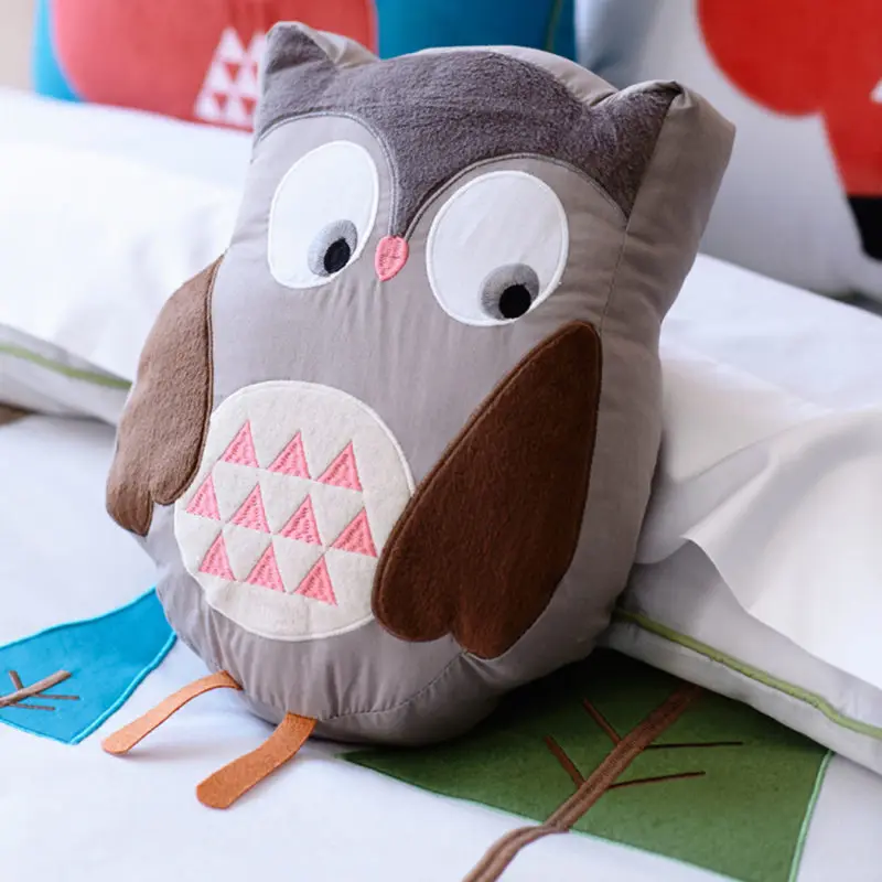 

New children bedding pillow lovely owl design cushion sofa car pillows children bedroom decoration nap cartoon birthday gift
