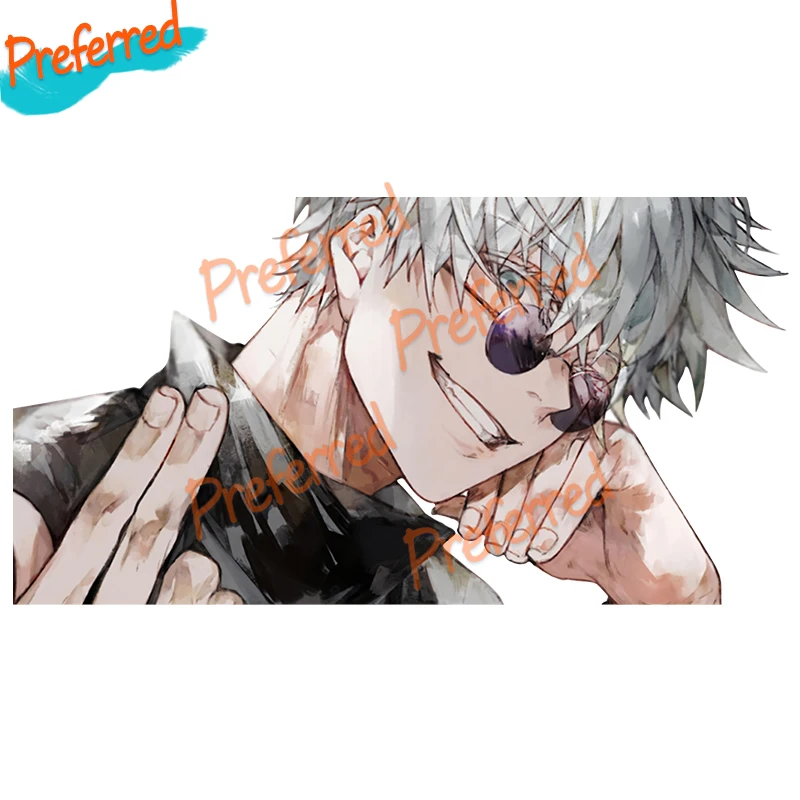 

High Quality Cool Car Sticker for Jujutsu Kaisen Gojo Satoru Door Protector Decal Waterproof Anime Car Accessories Die Cutting