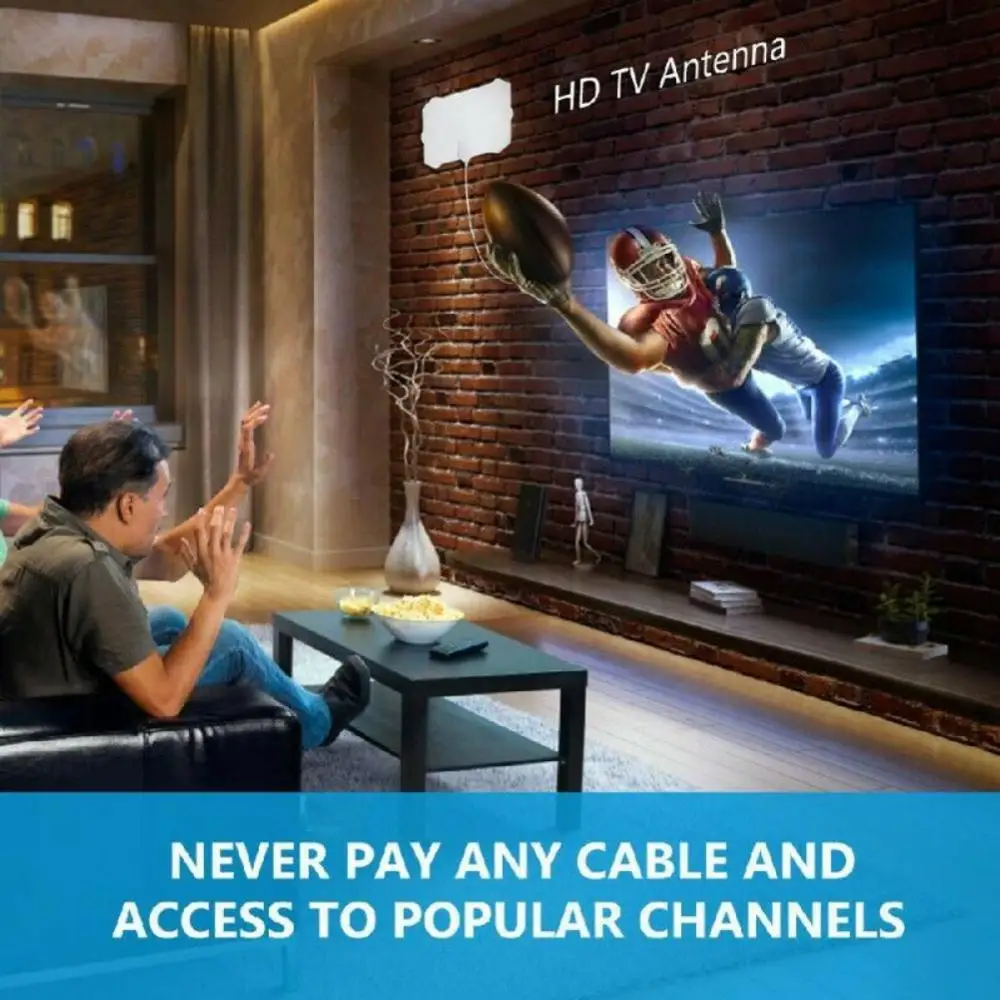 Простой 960 мильный диапазон комнатный усилитель антенны HD TV Цифровой 1080P 4K