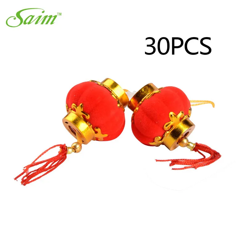 30 штук упак. маленькие красные традиционные китайские фонари мини-фонарь для