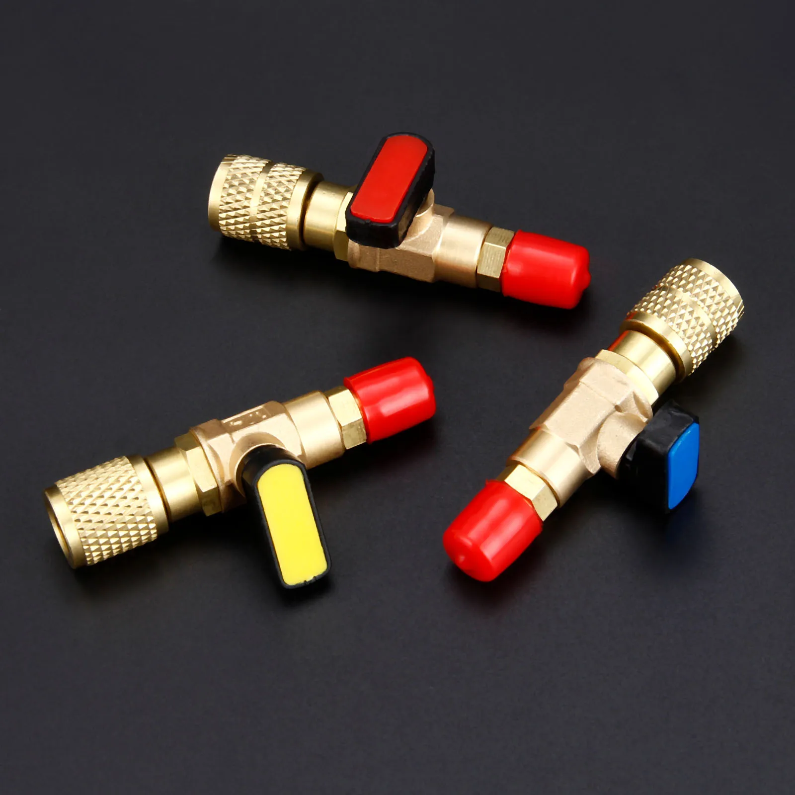 Прямой ручной запорный клапан R22 R12 R410a 1/4 дюйма SAE Male и 5/16 Female для зарядки шлангов