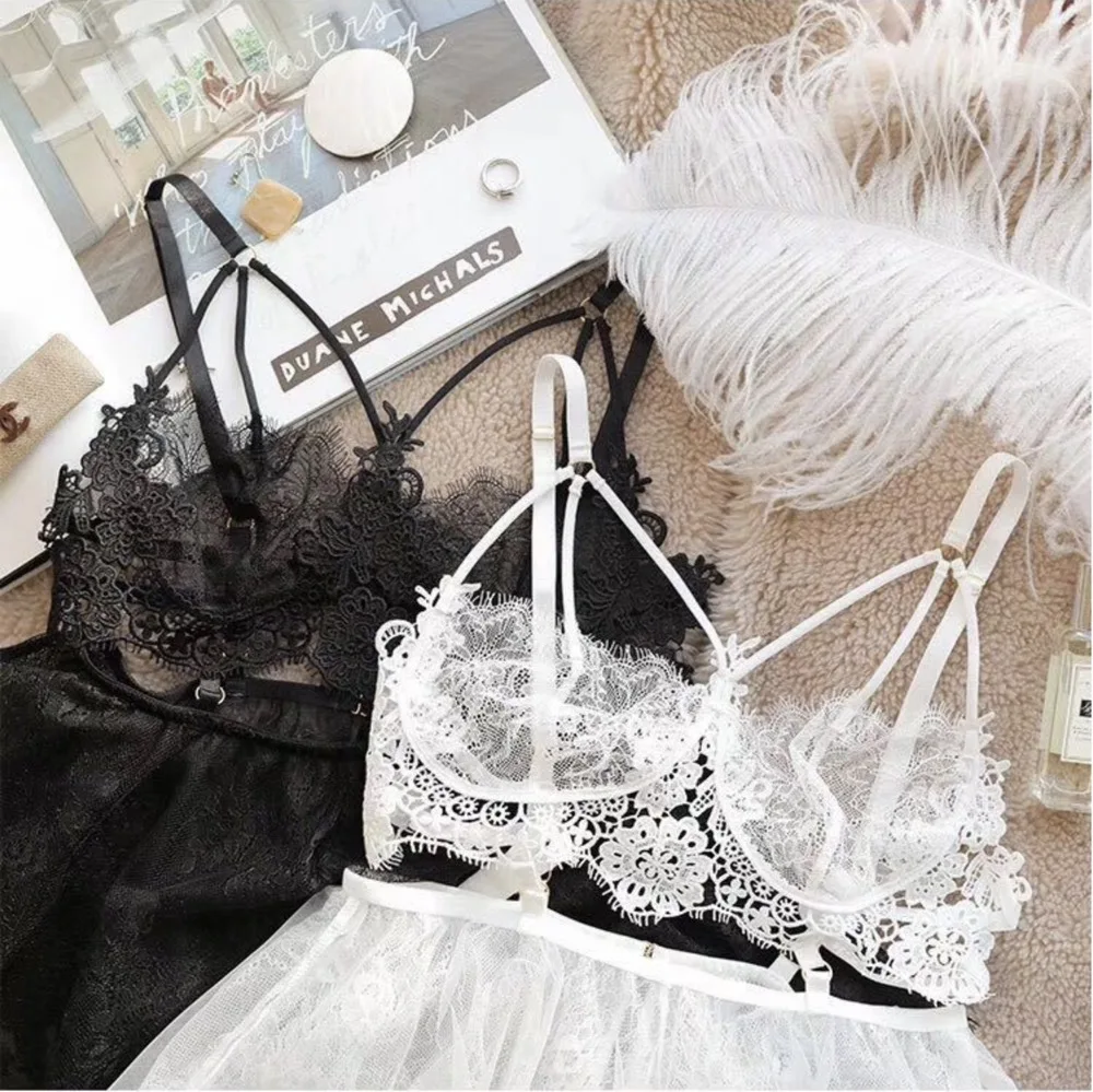 Nightgowns with Thong Sets Women Sexy Mousse Backless V-neck Lace braces skirt Solid Black White Red New Sleepshirt | Женская одежда