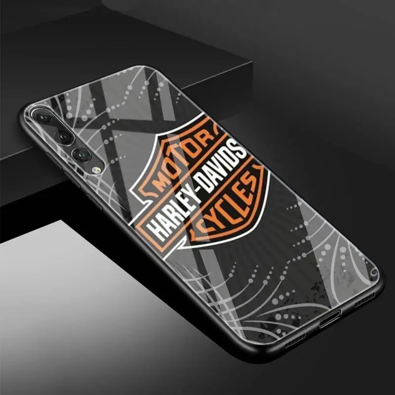 

Harley Motorcycle Davidson Phone Cases Tempered Glass For Huawei P9 10 10plus 20 30mate9 10 20 20Pro Honor8X 9 10 V10 Nova3I 5