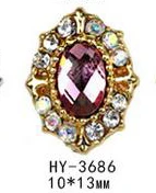 HY-3686 10pcs 10 шт./лот, древний сплав, дизайн ногтей, 3d, плоская задняя сторона, цветные бриллианты, жемчужные ювелирные изделия, стразы, украшения для ногтей - Цвет: HY-3686 10pcs