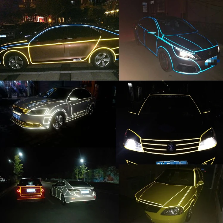 Автомобильные наклейки сделай сам светоотражающая Люминесцентная лента для