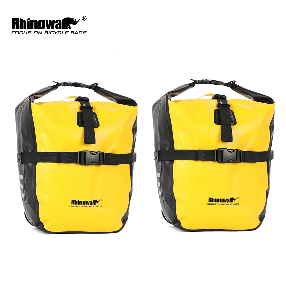 Rhinowalk 20L Bicycle Pannier Bag Bike Waterproof Portable Bike Bag Big storage Trunk Pack Cycling Travel Cycling 1pc or 2 pcs