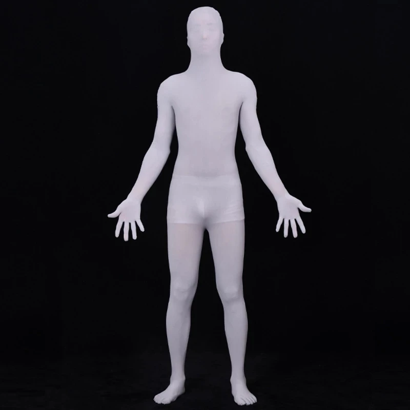 Мужские 80D комбинезоны колготки с открытой промежностью Zentai пальцы полностью