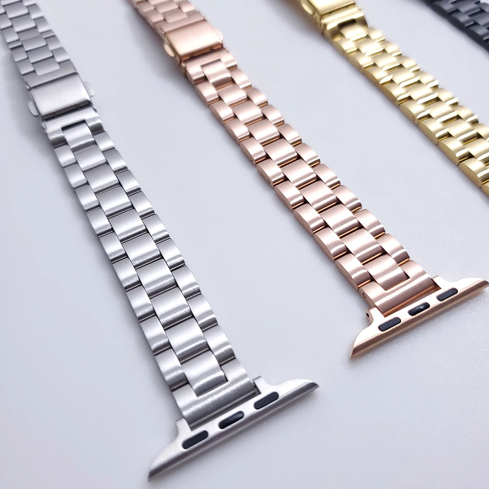 

Slim Stainless Steel bracelet for apple watch 6 se strap 40mm 44mm band for iwatch series 5 4 3 38mm 42mm women Girls Wristband