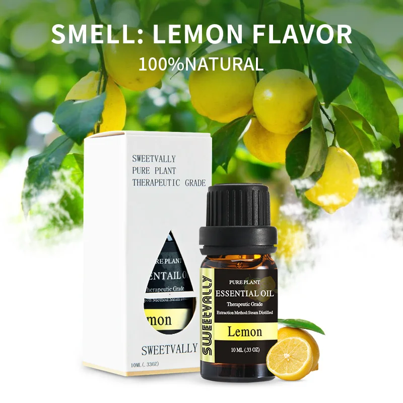 Эфирные масла бренда Sweetvally 10 мл с лимоном для ароматерапии диффузоры натуральное