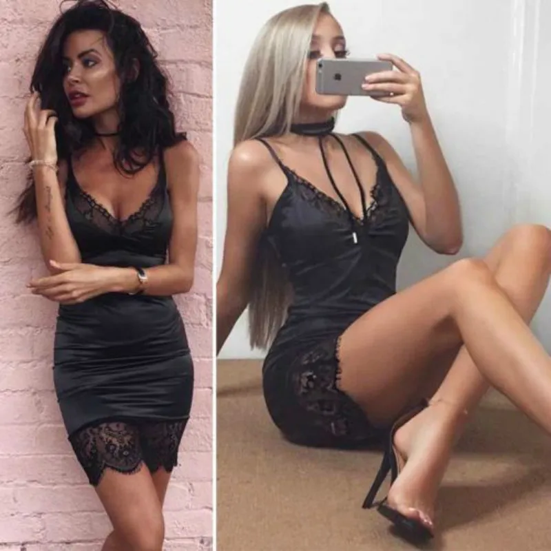 Женские сексуальные платья женские модные однотонные без рукавов с v образным