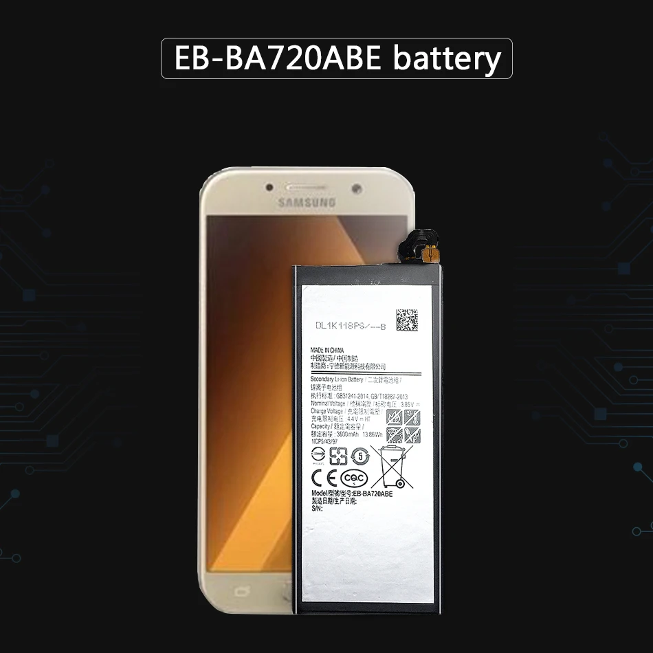 Аккумулятор KiKiss для Samsung Galaxy A7 3600 мА/ч аккумулятор 2017/EB-BA720ABE A720F A720S J7 Pro SM-A720/J7 2017 |