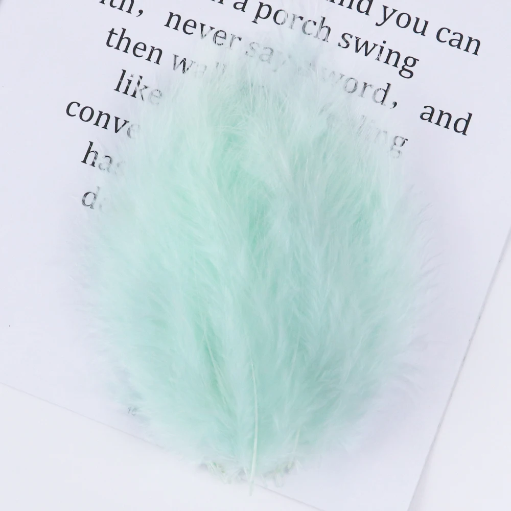 Оптовая продажа 100 шт./пакет Турция перьями пушистые мята окрашенная шлейфы