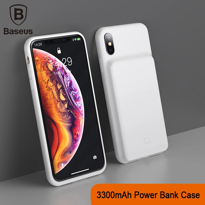 Baseus, 3300 мА/ч, чехол, зарядное устройство для телефона iPhone X/XS, XR, XS Max, чехол для аккумулятора, чехол для зарядного устройства, чехол для мобильного телефона