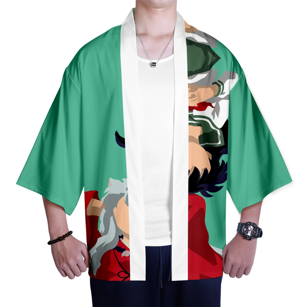 

Inuyasha kimono men and women casual anime Harajuku 3D kimono youth comfortable 3D kimono fashion couple pajamas 2019 new